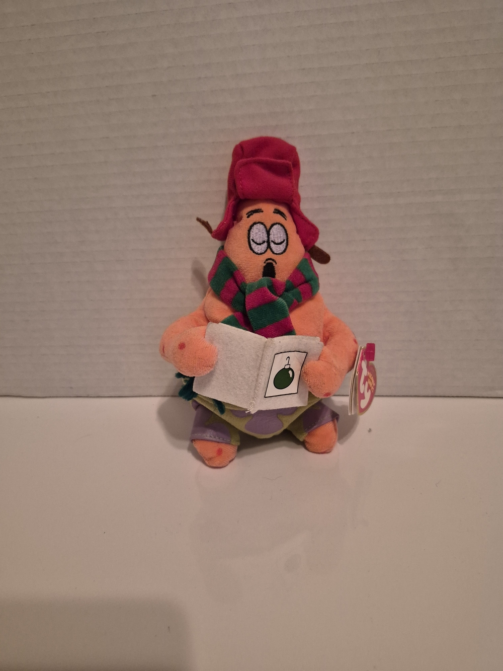 Ty Beanie Baby Spongebob Christmas Patrick Star Plush Toy